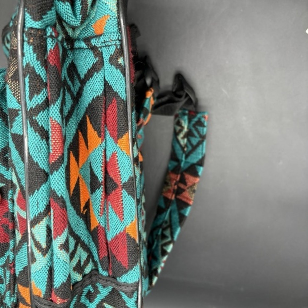 El Paso Saddle Blanket Co Southwestern Navajo Print Backpack 70% Acrylic - Picture 15 of 16